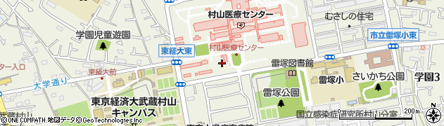東京都武蔵村山市学園周辺の地図