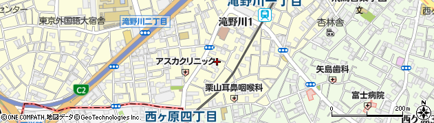 東京都北区滝野川1丁目43-8周辺の地図