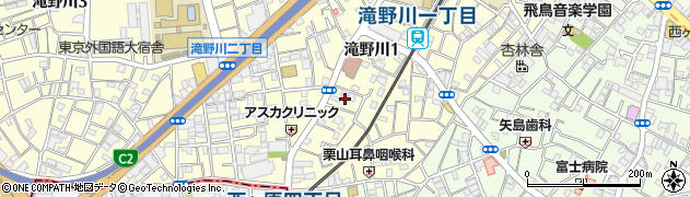 東京都北区滝野川1丁目44周辺の地図