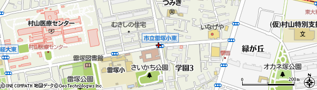 市立雷塚小東周辺の地図