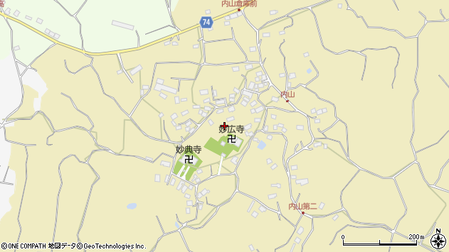 〒289-2171 千葉県匝瑳市内山の地図