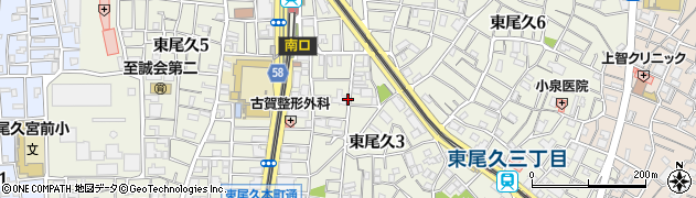 東京都荒川区東尾久周辺の地図