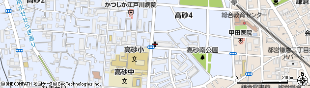 葛飾高砂四郵便局周辺の地図