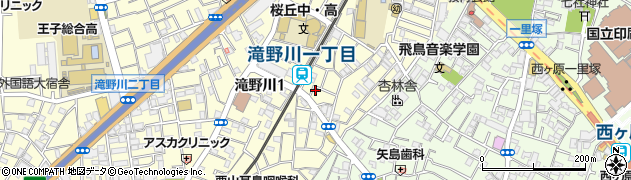 東京都北区滝野川1丁目23周辺の地図