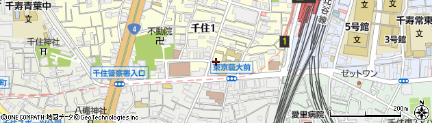 東京都足立区千住1丁目24周辺の地図