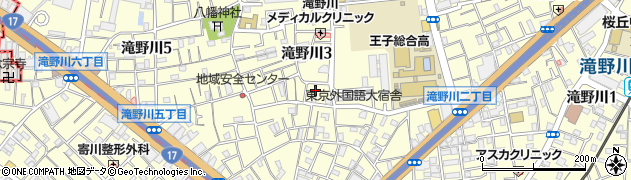 東京都北区滝野川3丁目29-6周辺の地図