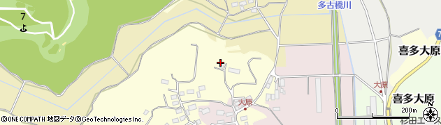 千葉県多古町（香取郡）喜多大原周辺の地図