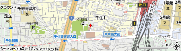 東京都足立区千住1丁目5周辺の地図
