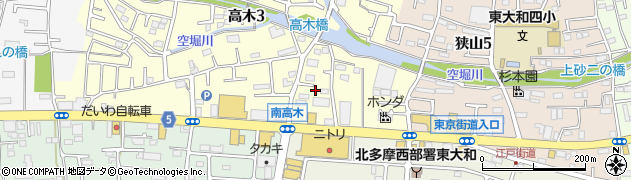 東京都東大和市高木3丁目419周辺の地図