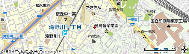 東京都北区滝野川1丁目9-3周辺の地図