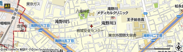 東京都北区滝野川3丁目44周辺の地図