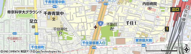 東京都足立区千住中居町7周辺の地図