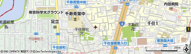 東京都足立区千住中居町3周辺の地図