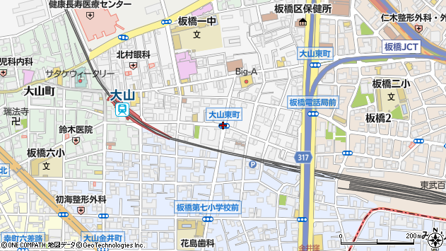 〒173-0014 東京都板橋区大山東町の地図