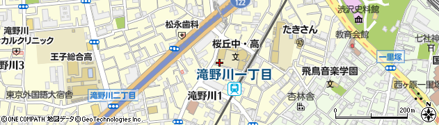 東京都北区滝野川1丁目50周辺の地図