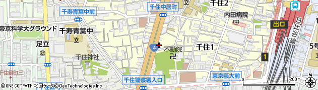 東京都足立区千住1丁目10-2周辺の地図