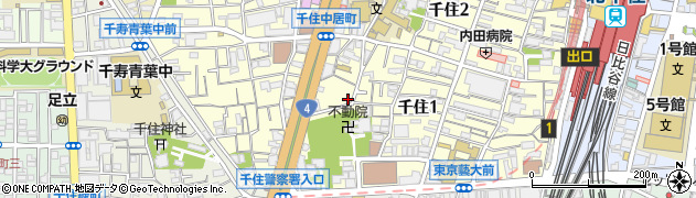 東京都足立区千住1丁目10-11周辺の地図