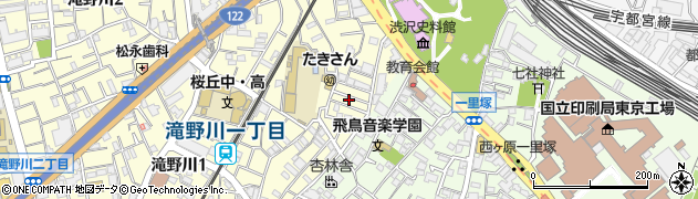 東京都北区滝野川1丁目8周辺の地図