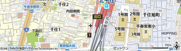 東京都足立区千住1丁目32周辺の地図