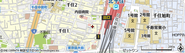 東京都足立区千住1丁目31周辺の地図