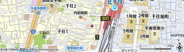 東京都足立区千住1丁目31-4周辺の地図