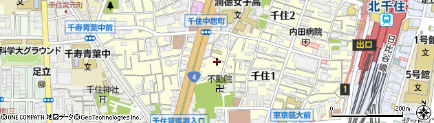東京都足立区千住1丁目10-8周辺の地図