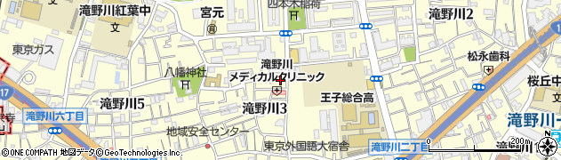 東京都北区滝野川3丁目40周辺の地図