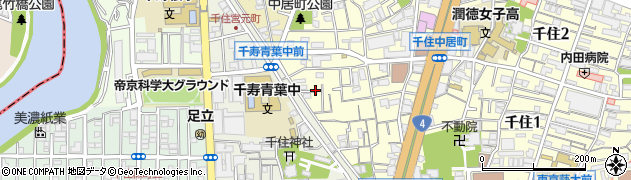 東京都足立区千住中居町11周辺の地図