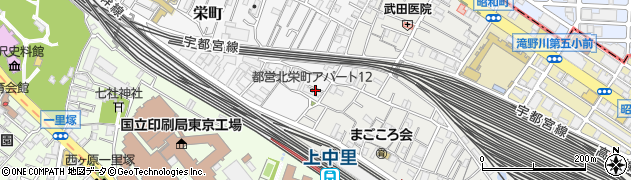 東京都北区栄町周辺の地図