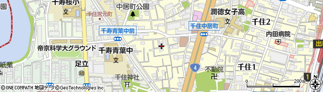 東京都足立区千住中居町10周辺の地図