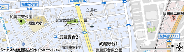 東京都福生市武蔵野台周辺の地図