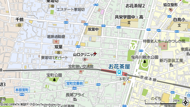〒124-0003 東京都葛飾区お花茶屋の地図