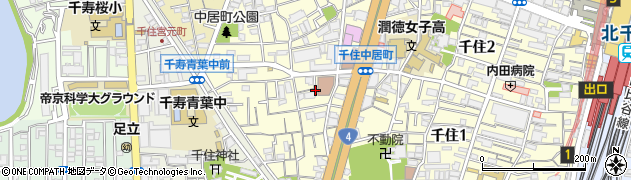 東京都足立区千住中居町9周辺の地図