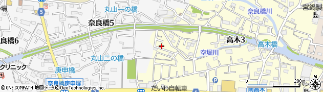 東京都東大和市高木3丁目345-31周辺の地図