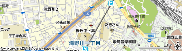 東京都北区滝野川1丁目54周辺の地図