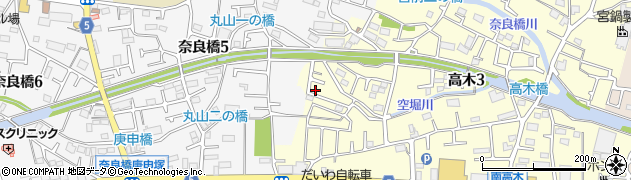 東京都東大和市高木3丁目345周辺の地図