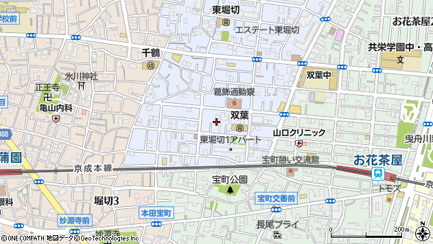 〒124-0004 東京都葛飾区東堀切の地図