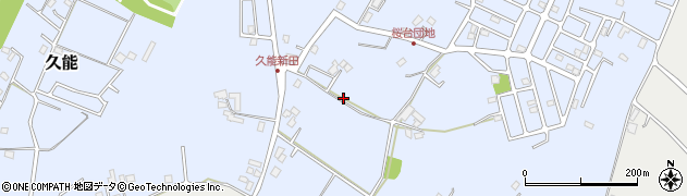千葉県富里市久能周辺の地図
