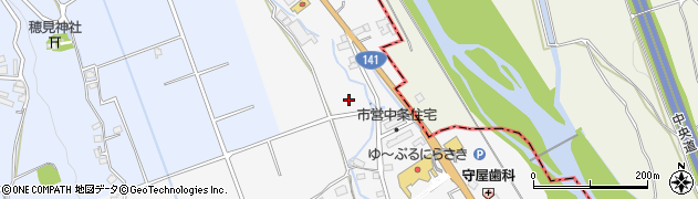 山梨県韮崎市中田町周辺の地図