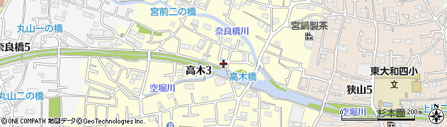 東京都東大和市高木3丁目249-6周辺の地図