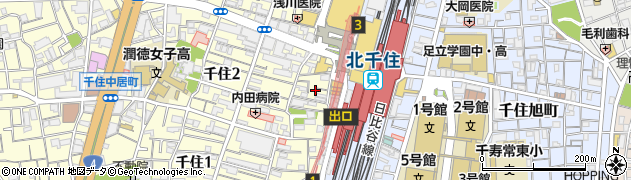 東京地下鉄株式会社　定期券うりば北千住駅定期券うりば周辺の地図
