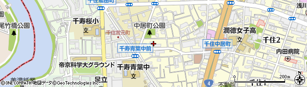 東京都足立区千住中居町13周辺の地図