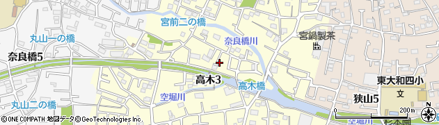東京都東大和市高木3丁目251周辺の地図