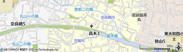 東京都東大和市高木3丁目297周辺の地図