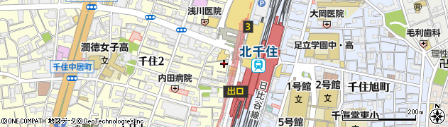 花太郎北千住駅前店周辺の地図
