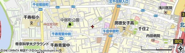 東京都足立区千住中居町16周辺の地図