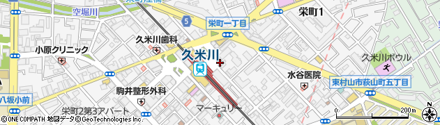 松屋 久米川店周辺の地図