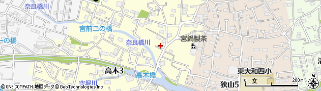 東京都東大和市高木3丁目239周辺の地図