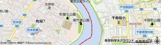 尾竹橋公園周辺の地図