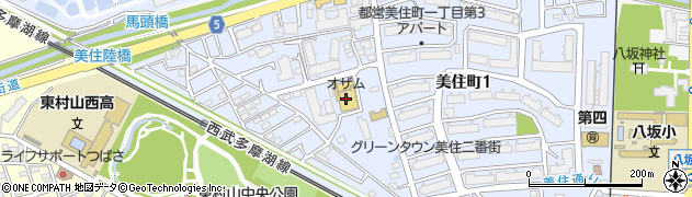 スーパーオザム　美住町店周辺の地図